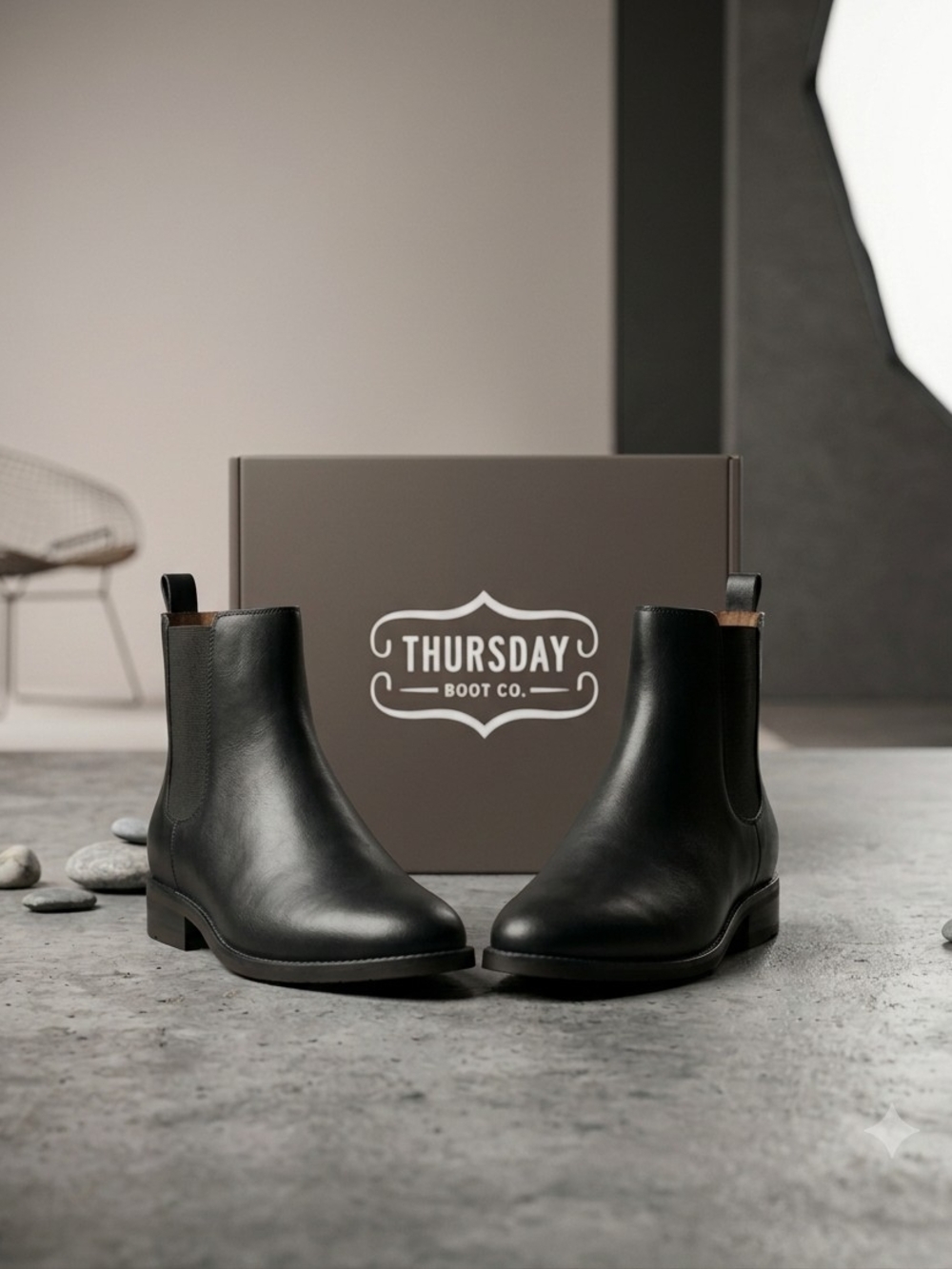 Thursday Boot Company Black Leather Chelsea Ankle Boots